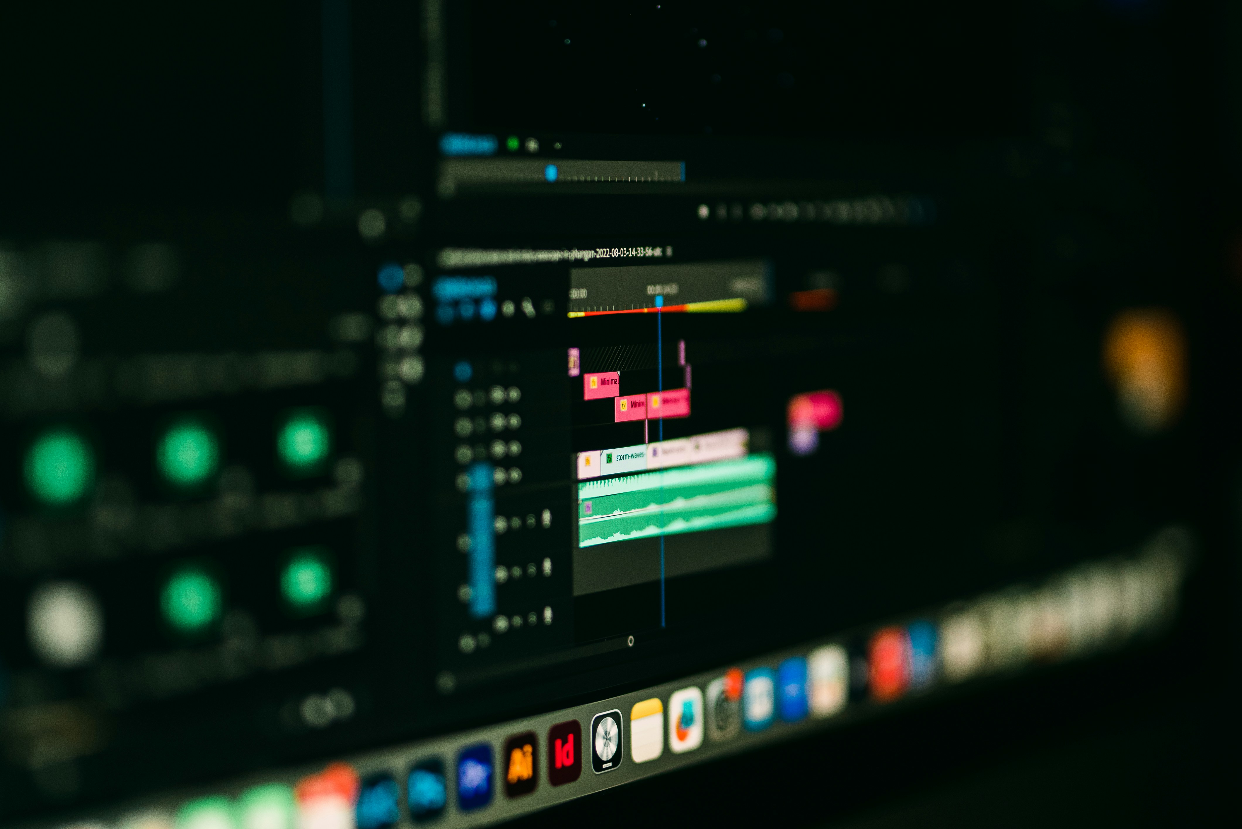 Video editing screen